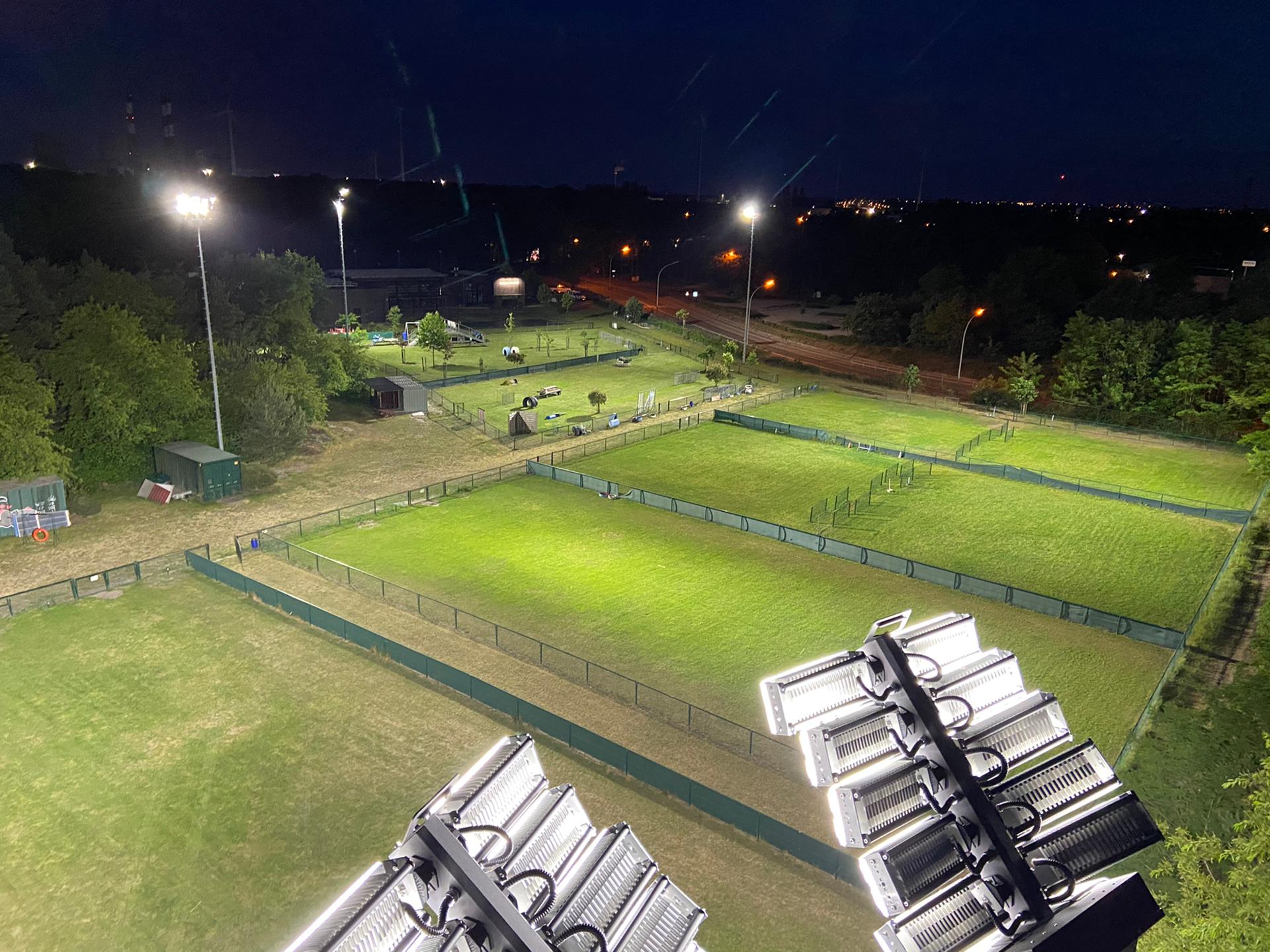 Professionele LED verlichting voor hondenschool